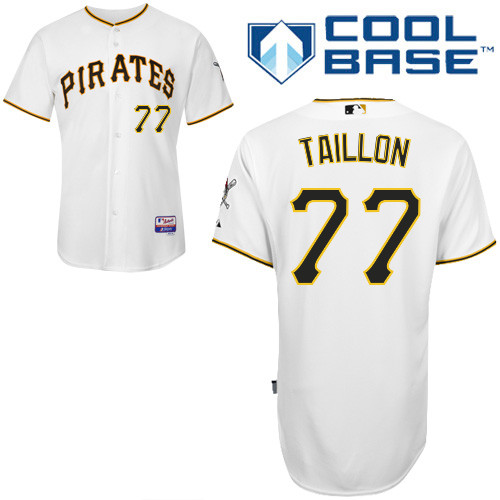Jameson Taillon #77 MLB Jersey-Pittsburgh Pirates Men's Authentic Home White Cool Base Baseball Jersey